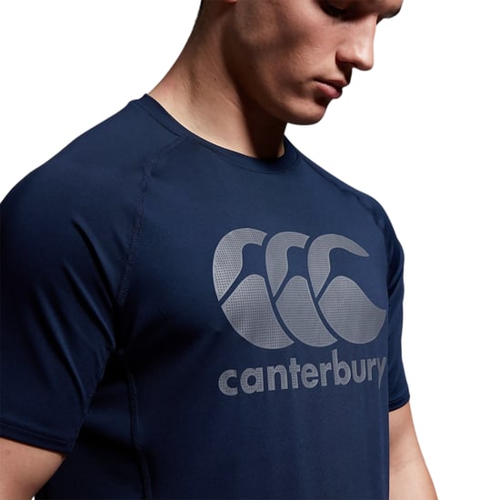 Canterbury Heren Groot Logo Super Light T-Shirt (Marine) - Image 3