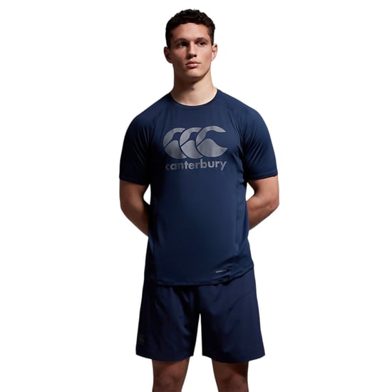 Canterbury Heren Groot Logo Super Light T-Shirt (Marine) - Image 4
