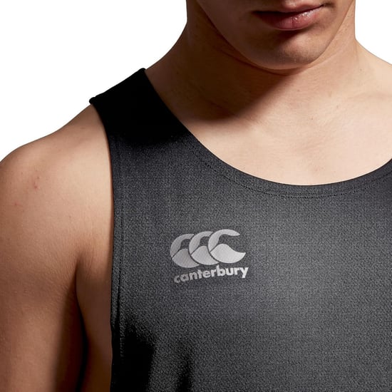 Canterbury Heren Super Lichte Tank Top (Zwart/Gunmetaalgrijs) - Image 4