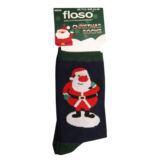 Floso Kerstman Sokken Heren (Marine) - Image 1
