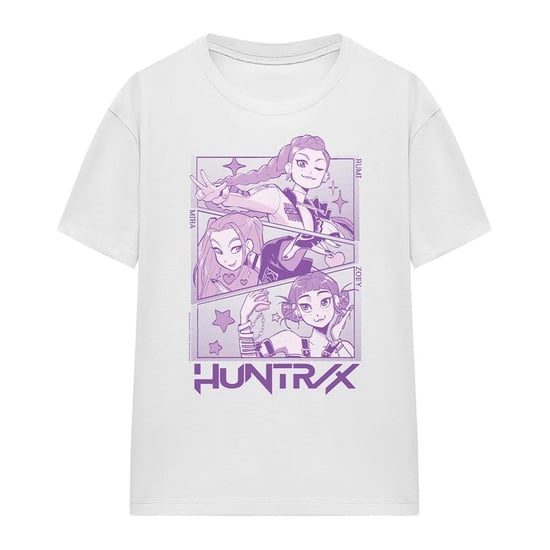 K-Pop Demon Hunters Dames/Dames Huntr/X Panel T-shirt (Wit) - Image 1
