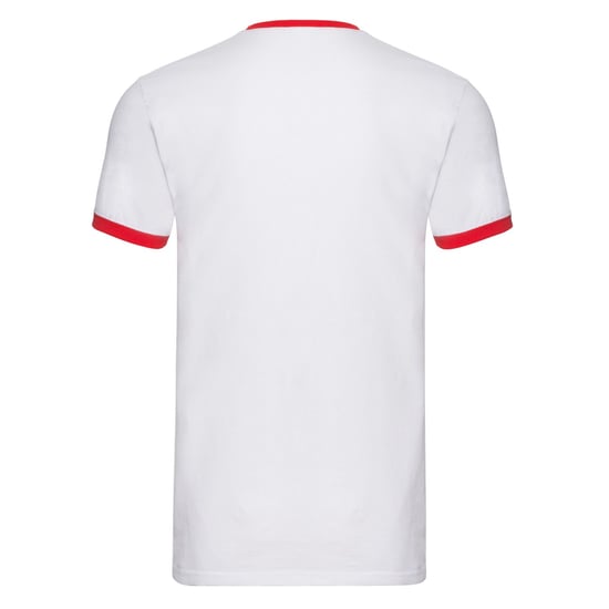 Fruit of the Loom Unisex Ringer T-shirt voor volwassenen (Wit/rood) - Image 2