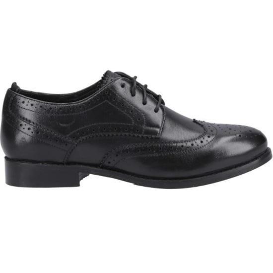 Hush Puppies Dames Natalia Leren Brogues (Zwart/Zwart) - Image 1