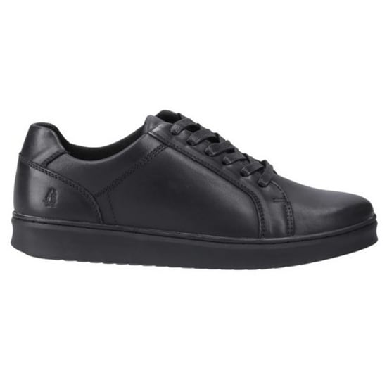 Hush Puppies Heren Madden Leren Sneakers (Zwart) - Image 1