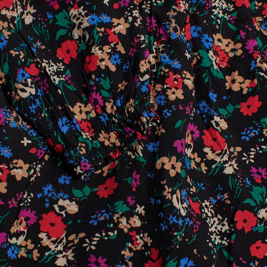 Gebloemde jurk met rimpels 486307 voor babymeisjes - Image 5