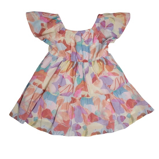 Gebloemde jurk met korte mouwen 661758 voor babymeisjes - Image 1