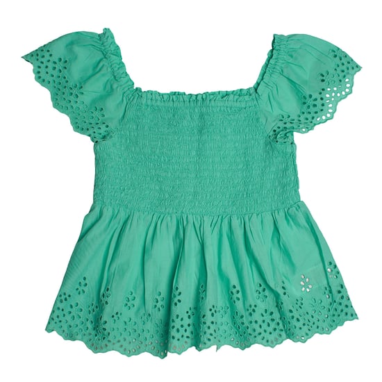 Korte blouse met geborduurde oogjes 557992 voor meisjes - Image 1
