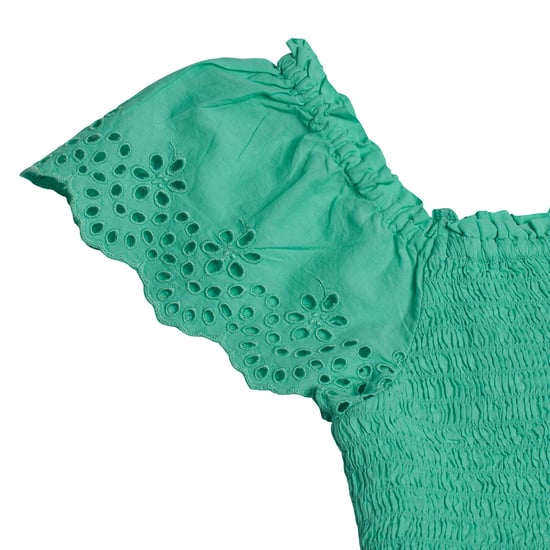 Korte blouse met geborduurde oogjes 557992 voor meisjes - Image 2