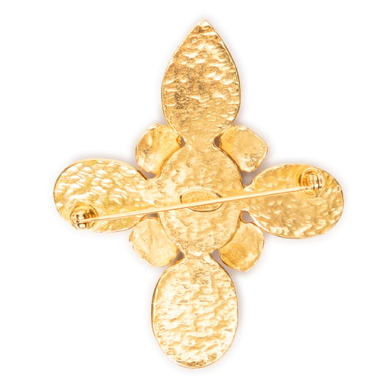 CC Stone Cross Brooch Broche - Image 4