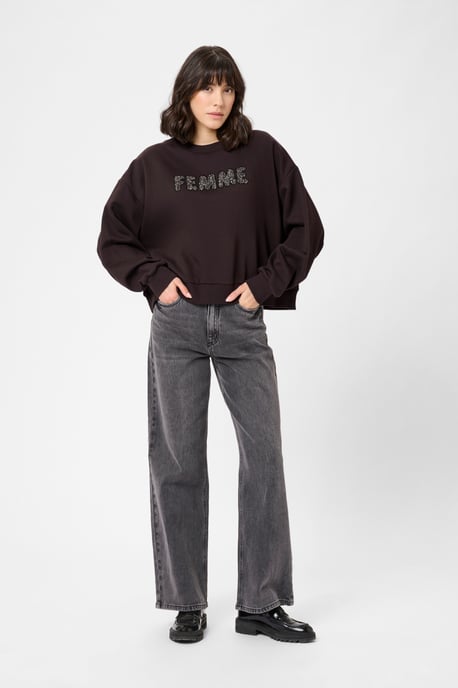 Sweatshirt KAlise Sweatshirt Oversize fit dark brown - Image 2