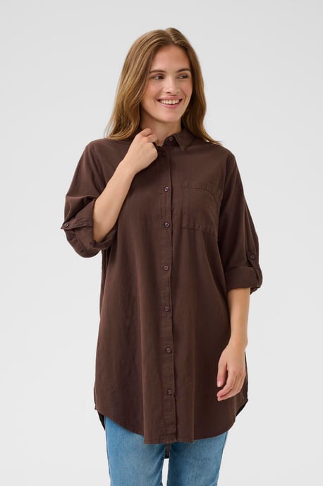 Overhemd met lang mouwen KAnaya Overhemd met lang mouwen Loose fit brown - Image 3