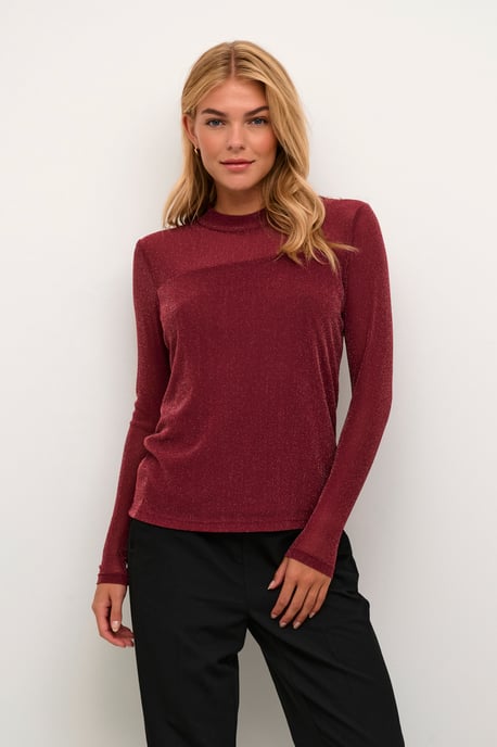 Blouse met lange mouwen KAolga Blouse met lange mouwen Regular fit bordo - Image 2
