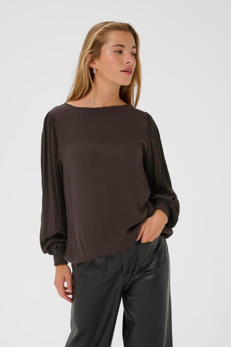 Blouse met lange mouwen KAstina Blouse met lange mouwen Regular fit dark brown - Image 3