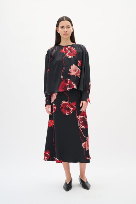 Lange mouwen DAWNIW Lange mouwen Loose fit black red - Image 1