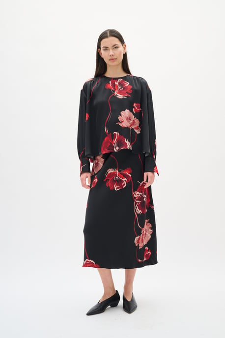 Lange mouwen DAWNIW Lange mouwen Loose fit black red - Image 2