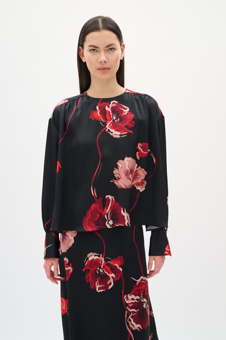 Lange mouwen DAWNIW Lange mouwen Loose fit black red - Image 4