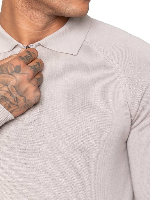 Enzo Milano | Heren Half Zip Polo Trui - Image 2