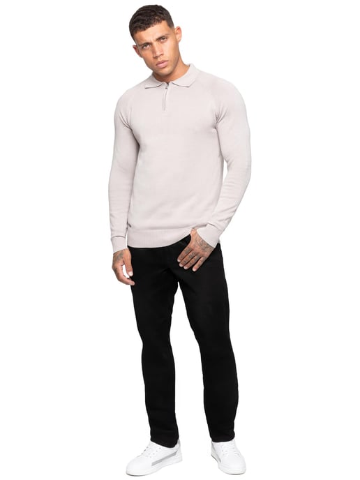 Enzo Milano | Heren Half Zip Polo Trui - Image 4