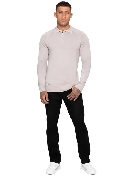Enzo Milano | Heren Half Zip Polo Trui - Image 5