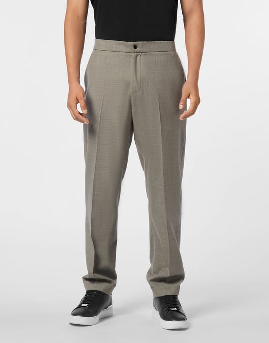 Wool Wide Leg Trousers - Image 3