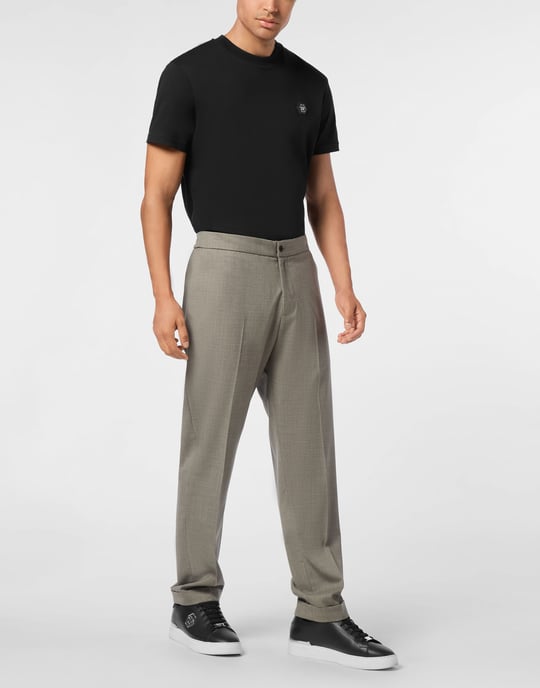 Wool Wide Leg Trousers - Image 5