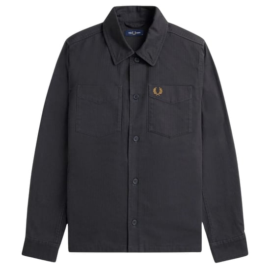Fred Perry Herringbone Anchor Grey Over Shirtjack - Image 1
