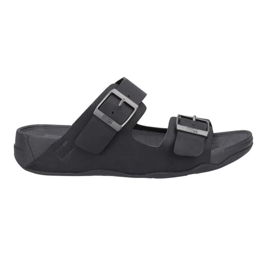 FitFlop Heren Gogh Moc Leren Sliders (Zwart) - Image 1