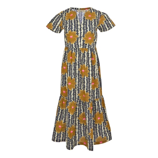 Regatta Dames/Dames Orla Kiely Lotus tierende midi-jurk (Geel) - Image 1