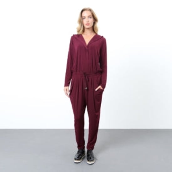Lange sportieve jumpsuit met kap - Image 1