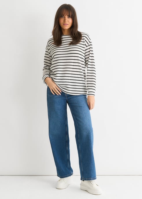 Mono Stripe Oversized gebreide trui - Image 1