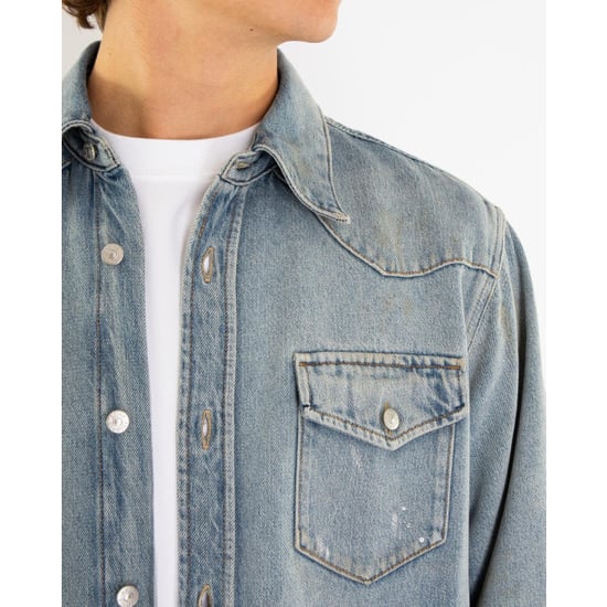 Karty distressed denim overshirt - Image 3