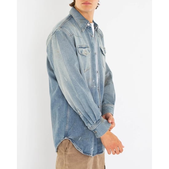 Karty distressed denim overshirt - Image 6