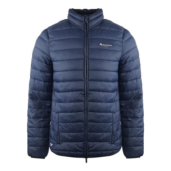 Aquascutum Heren Logo Gevoerde Jas (Navy Blauw) - Image 1