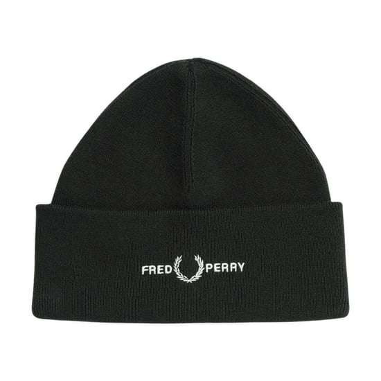 Fred Perry Beanie met grafisch logo voor volwassenen (Donkergroen) - Image 1