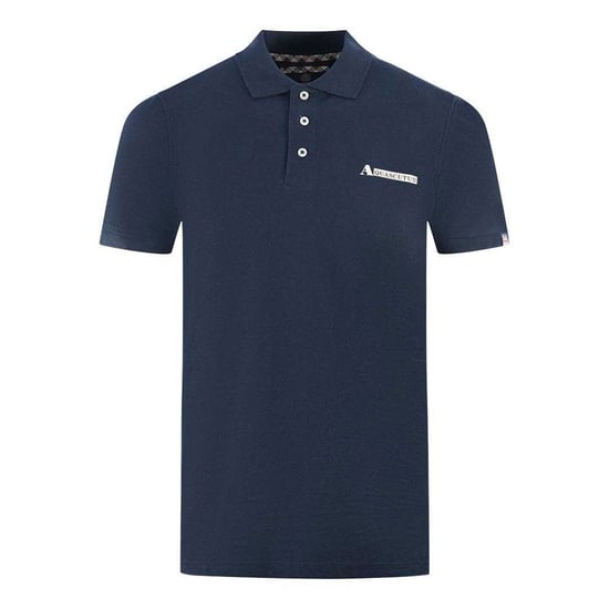 Aquascutum Unisex Volwassen Gekapte Logo Polo Shirt (Marineblauw) - Image 1