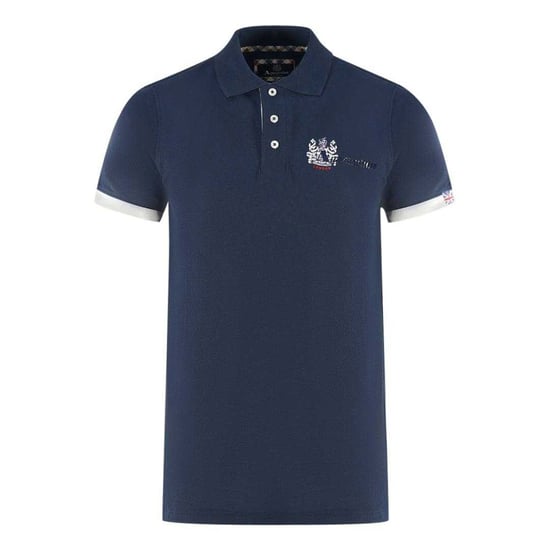 Aquascutum Volwassen unisex London Aldis Poloshirt (Marine) - Image 1