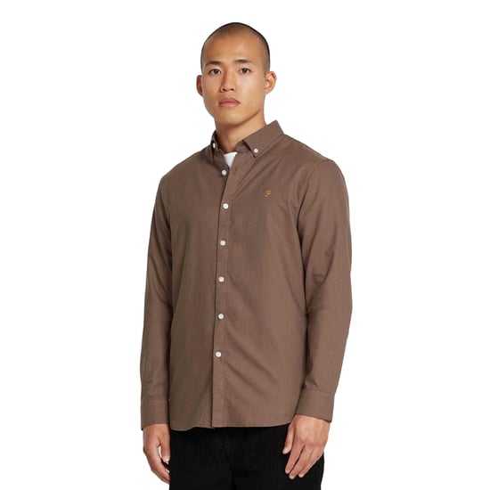 Farah Heren Brewer Slim Shirt (Grijs) - Image 1