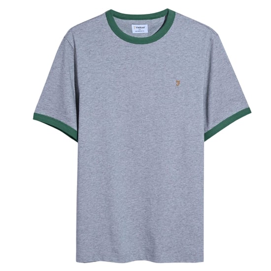 Farah Heren Groves Ringer T-shirt (Grijs) - Image 1