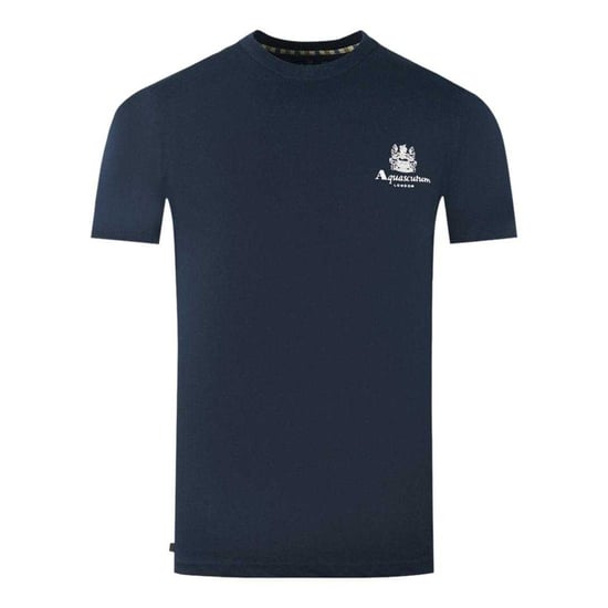 Aquascutum Heren Londen Aldis Logo T-Shirt (Marineblauw) - Image 1