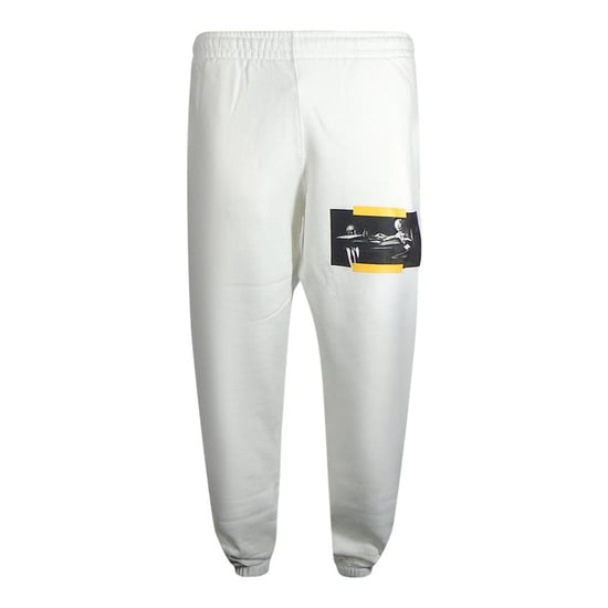 Off-White Heren Caravaggio Schilderij Logo Joggingbroek (Wit/Geel) - Image 1