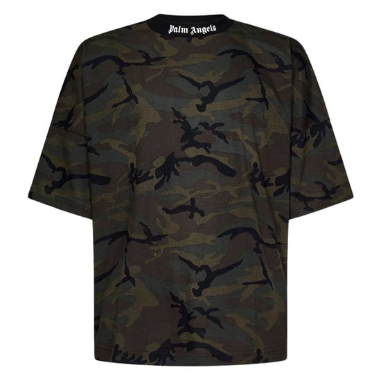Palm Angels Camo Classic Logo Oversize T-shirt Militair - Image 1