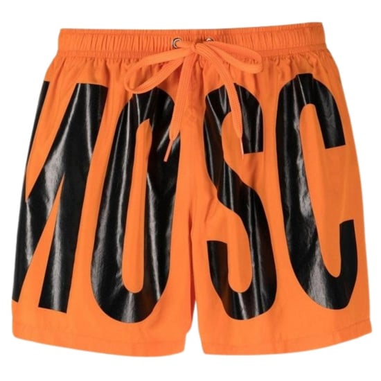 Moschino Heren Logo Zwemshort (Oranje) - Image 1