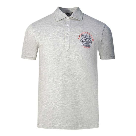 Aquascutum Unisex Volwassen Aldis Londen Logo Polo Shirt (Grijs) - Image 1