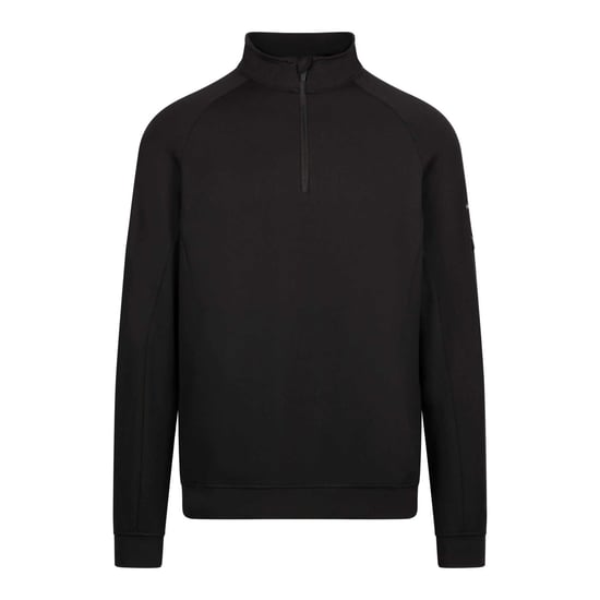 Trespass Heren Zakery Sweatshirt met halve rits (Zwart) - Image 1