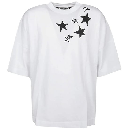 Palm Angels Heren Shooting Star Logo Oversized T-Shirt (Wit) - Image 1