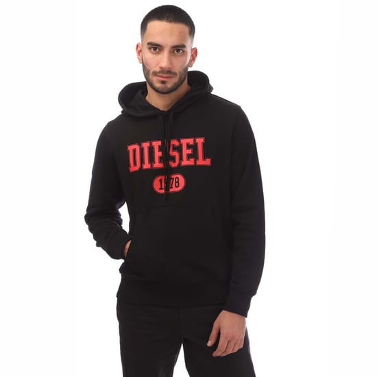 Heren Diesel S-Ginn 1-B Hoodie in Zwart - Image 1