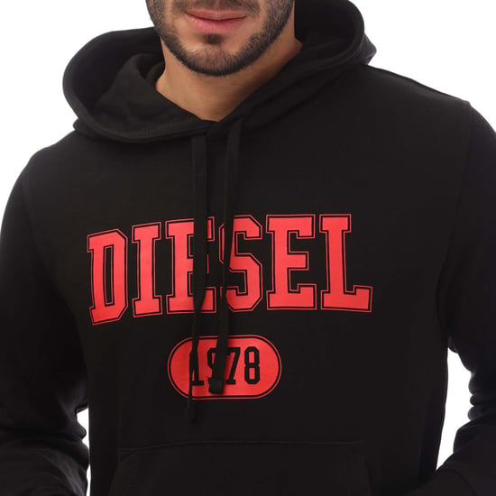Heren Diesel S-Ginn 1-B Hoodie in Zwart - Image 3
