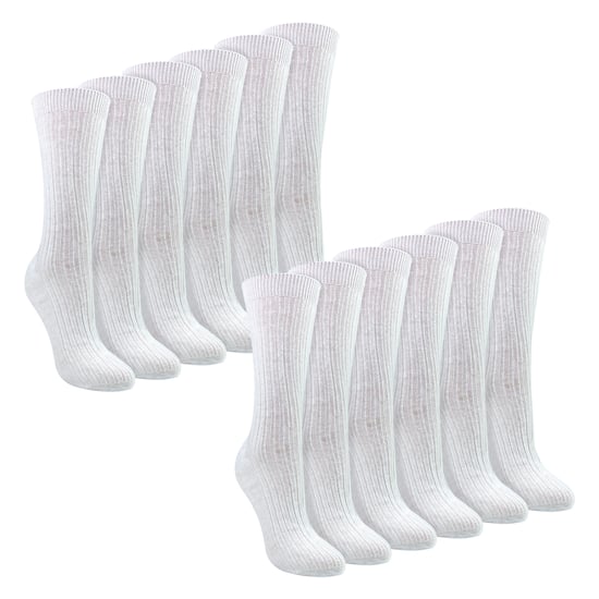 Dames 12-Packs 100% Katoenen Zachte Ademend Sokken - Image 1