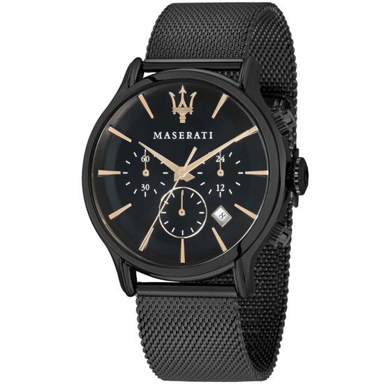 Maserati R8873618006 Epoca Heren Chronograaf Horloge met Zwarte Wijzerplaat - Image 1