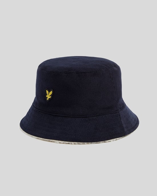 Lyle & Scott jongens Borg/koord omkeerbare emmerhoed - donkerblauw - Image 1